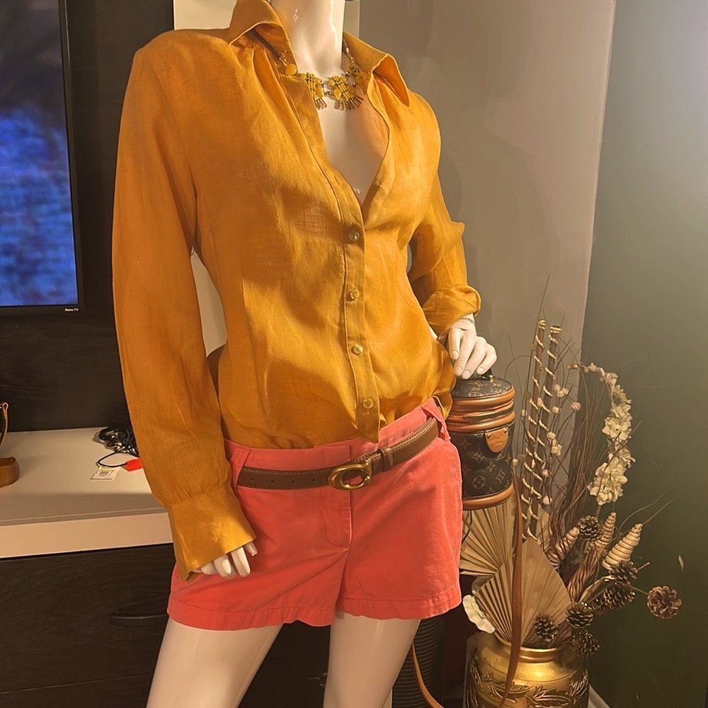 Mustard/yellow Button-Up Blouse